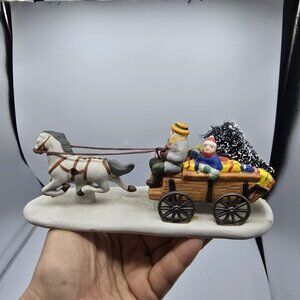 Lemax Returning Home From Shopping Christmas Village Accessory CarriageFigurine